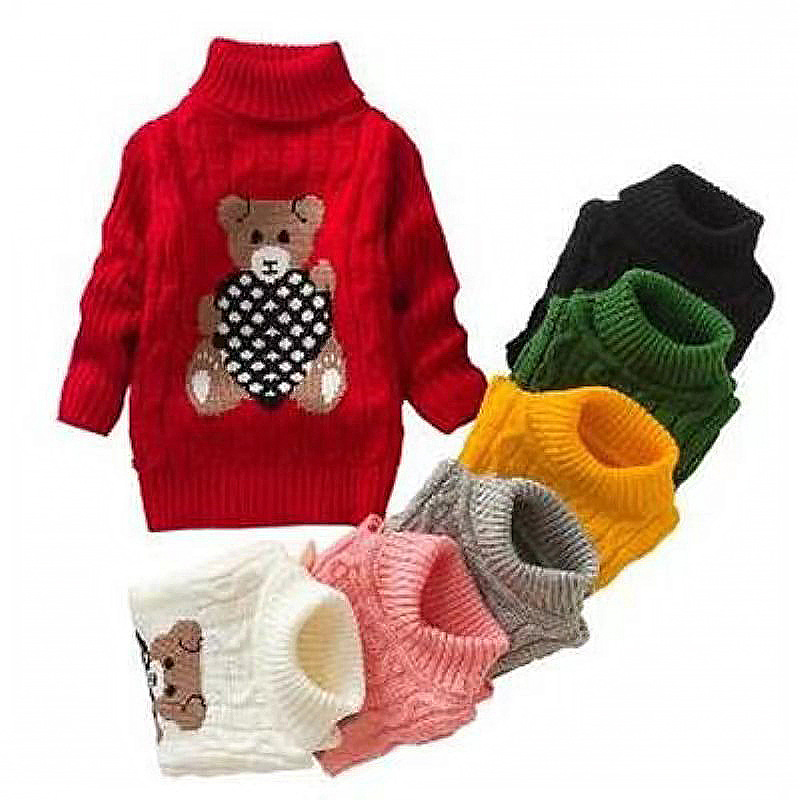 Wholesale Childrens Knitted Wool Bottomed Cartoon Sweater