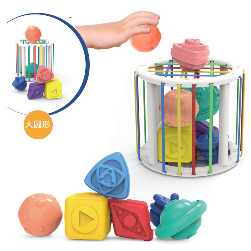 Infantil educación temprana Arco Iris selle mano sensorial entrenamiento fino bloques de construcción color iluminación cognitiva Juguetes