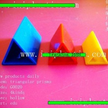 厂家供应塑料几何体模型之三棱柱等多种多样益智类产品教具教辅