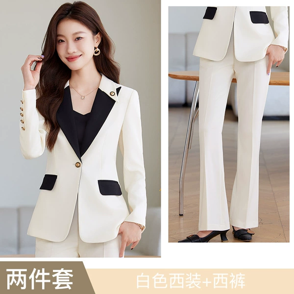 White classic suit jacket, trousers