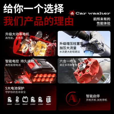 High pressure car wash water gun High-Pressure Water Gun Household Electric
