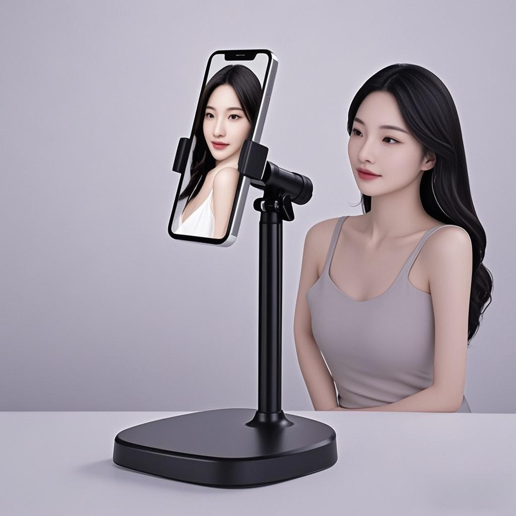 Soporte en vivo de Tiktok Soporte de teléfono móvil de escritorio Soporte de elevación multifunción Luz de relleno Estante Rotación de Disparo vertical Soporte en vivo