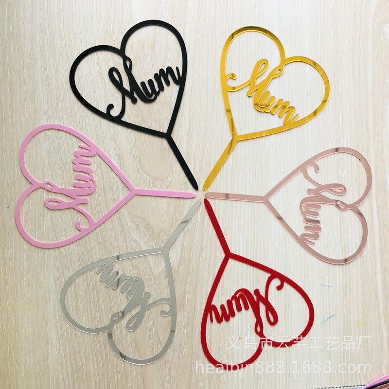 No. 189 acrylic Mother's Day Queen's Day birthday cake decoration card insertion baking dessert dress up
