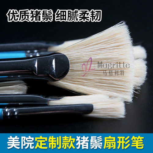 Magritte Studio bristle fan pen wholesale fish tail fan joint entrance examination gouache brush complete art set