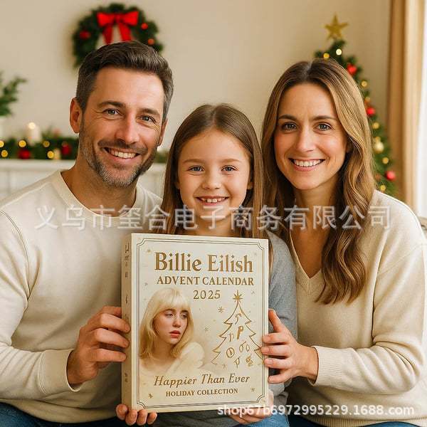 跨境新品Billie Eilish 2025 年降临节日历圣诞倒数日历创意盲盒|undefined