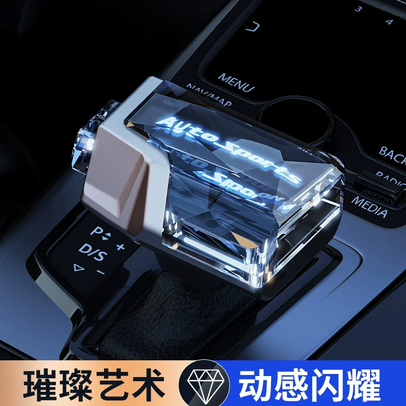 Новый автомобиль Модифицированная автоматическая кнопка переключения передач головка шестерни светодиодная сенсорная светящаяся Хрустальная ручка шестерни Универсальная
