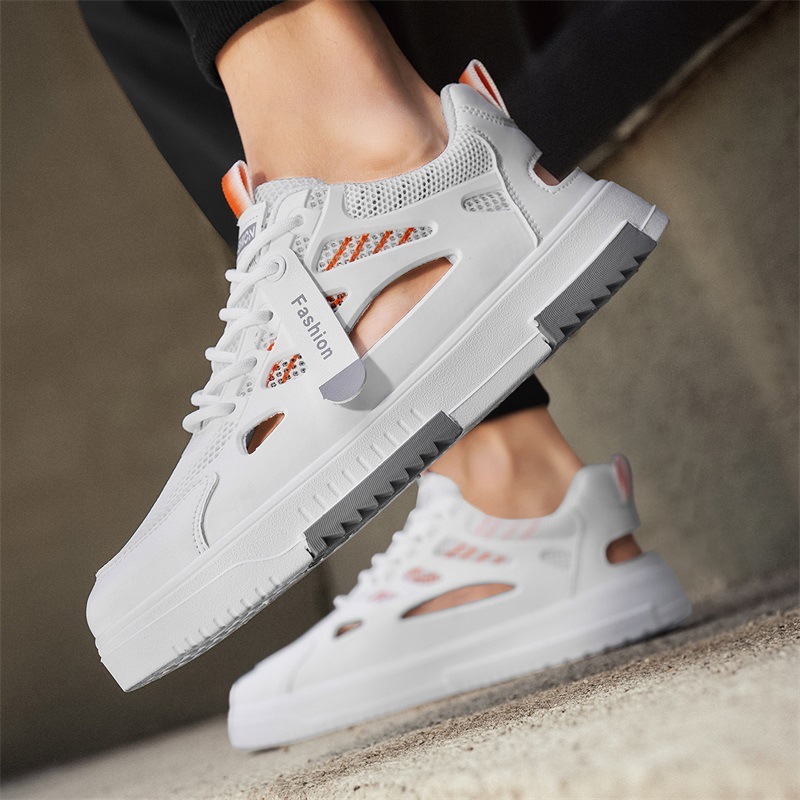 Zapatos de malla zapatos de malla deportiva de malla fina transpirable de verano para hombre zapatos de moda blancos de fondo suave de verano para hombre