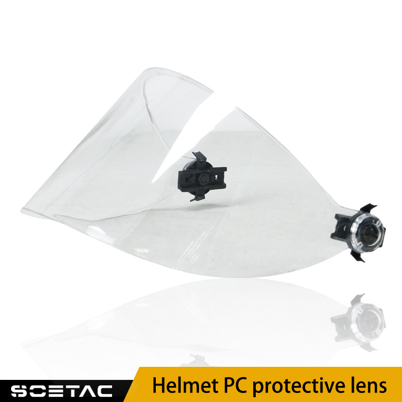 Casco táctico FAST máscara de guía de riel transparente lente a prueba de viento máscara CS anti-bomba anti-golpe cara