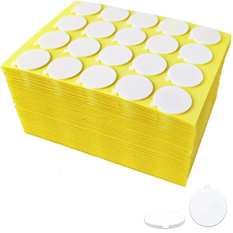 Vela al por mayor Base de mecha Pegatina fija de doble cara de espuma Pegatina de papel de doble cara de espuma de PE redonda blanca de alta viscosidad