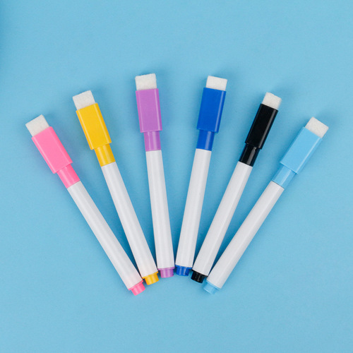 Factory direct selling whiteboard pen with brush, water-based marker, erasable and printable LOGO, high-quality color, easy-to-erasing gift