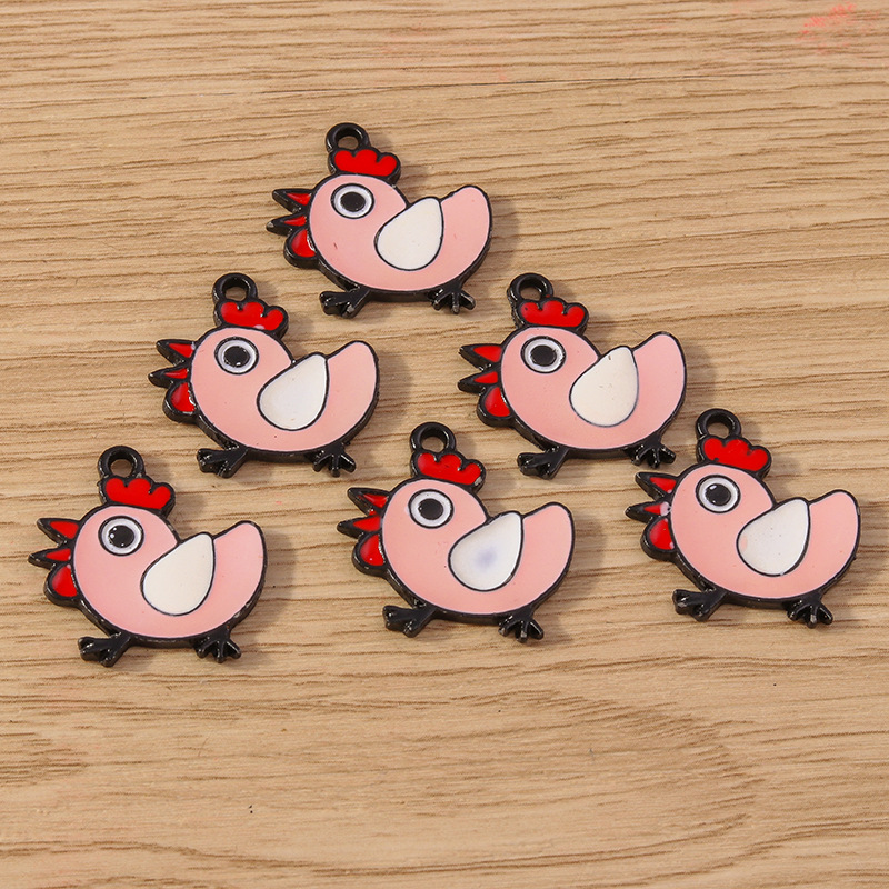 10 PCS/Package Alloy Chick Pendant display picture 6