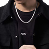 Necklace stainless steel hip-hop style, lightening hair dye