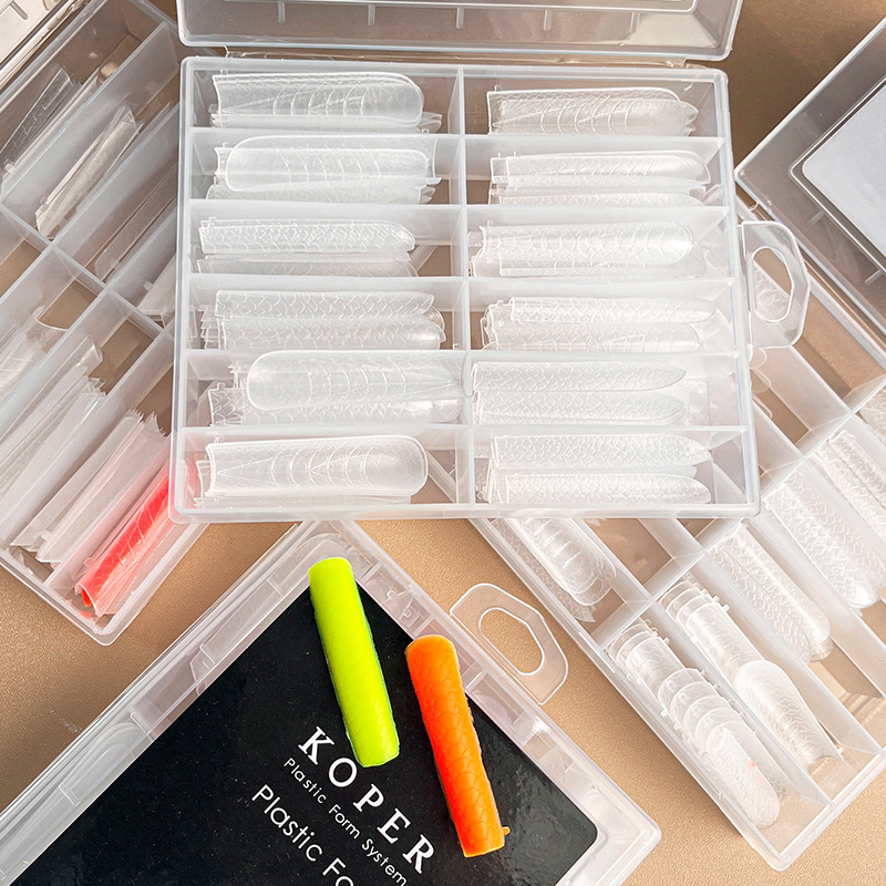 Transfronterizo manicuría cristal uña molde con escala uña molde extensión de uña serpiente uña molde DIY uña fototerapia