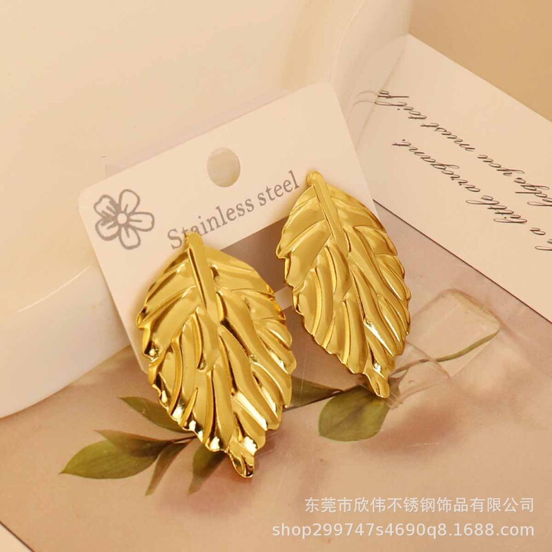 跨境欧美夸张潮流光面耳环朋克冷淡风几何不规则耳钉不锈钢耳饰|undefined