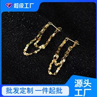 Серебряные серьги-иглы 925 пробы до и после ношения двухслойных серег-цепочек с кисточками, тонкие серьги с большим лицом женские 2023 Новинка