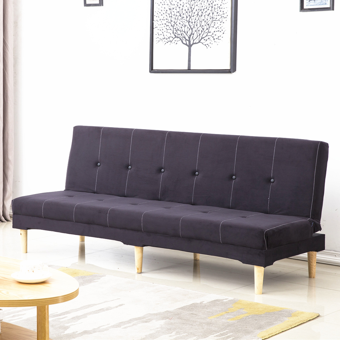 Fábrica directa sofá pequeño tipo simple cama plegable alquiler de alquiler económico esquina sala de estar dormitorio tienda al mediodía