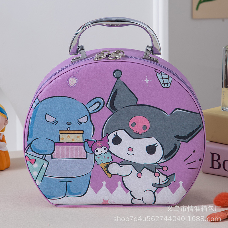 Mini maleta de dibujos animados, bolsa de cosméticos de alta apariencia, estuche de cosméticos portátil impermeable, bolsa de almacenamiento bonita, maquillaje de belleza al por mayor