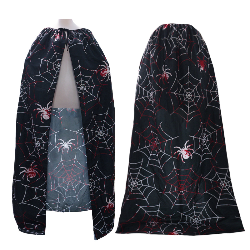 Halloween nueva capa capa de cosplay vestido de brujo de la muerte capa impresa digital sensación de terror hombro