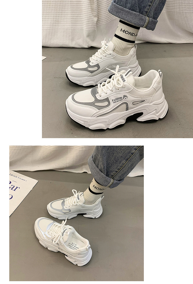 Damen Sneaker Mit Dicker Sohle Trendige Freizeitschuhe Herbst Winter_voghion.com