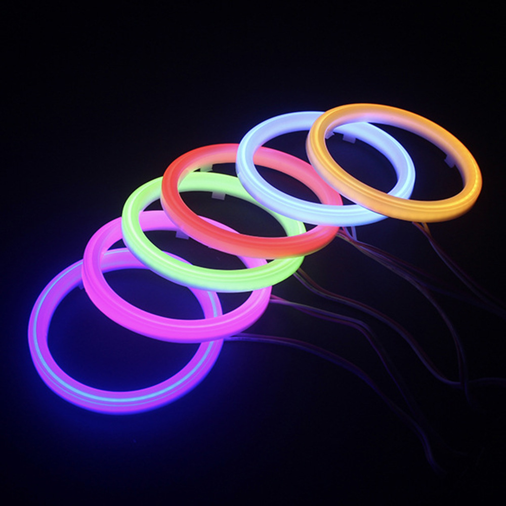 Car Modified Led Lights Angel Eye Halo Milky White Cotton Light Cob Daytime Running Lights Headlight Halo Fog Lights Constant Current