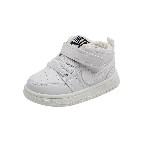 Mid-top children's sports shoes for boys and girls  new spring and autumn baby white shoes baby shoes toddler shoes
