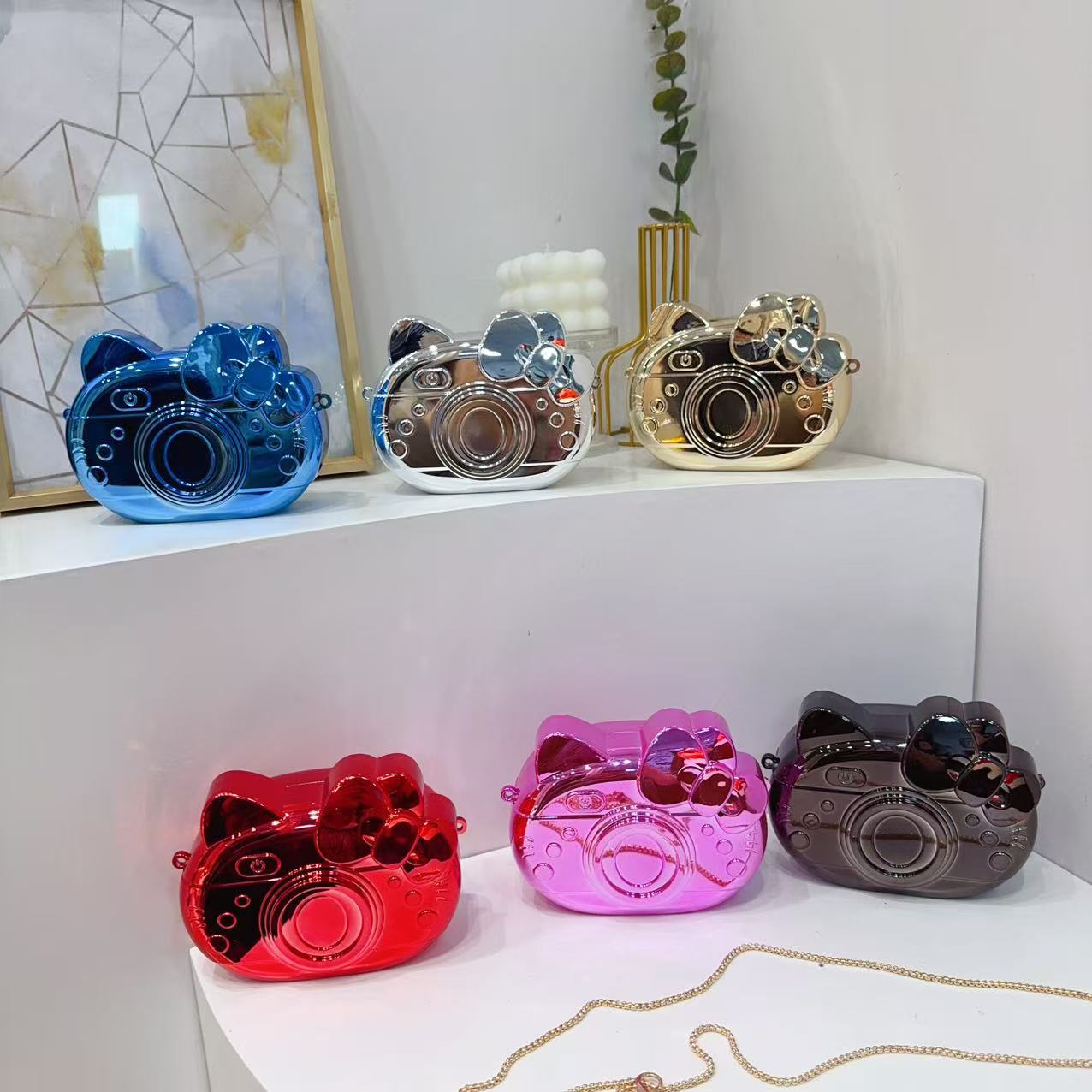 跨境热卖亚克力包通透亮面相机包精致小巧零钱包儿童包斜挎包