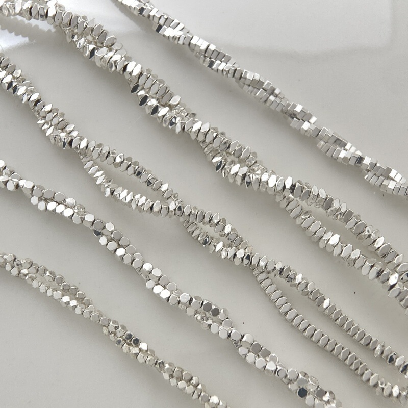 High Color Retention Crushed Silver Black Gallstone Silver Faceted Octagonal Beads Square Beads Spacer Beads DIY Necklace Bracelet Beading Material High Color Retention Crushed Silver Black Gallstone Silver Faceted Octagonal Beads Square Beads Spacer Beads DIY Necklace Bracelet Beading Material