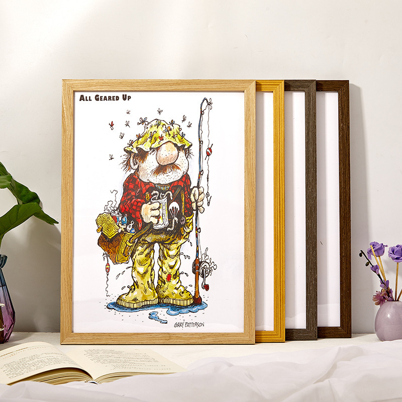 Solid Wood Photo Frame 16inch Poster 8K Open 4K Puzzle Frame A3 Children's Framing Picture Frame A4 Hanging Painting Modern Simple Style