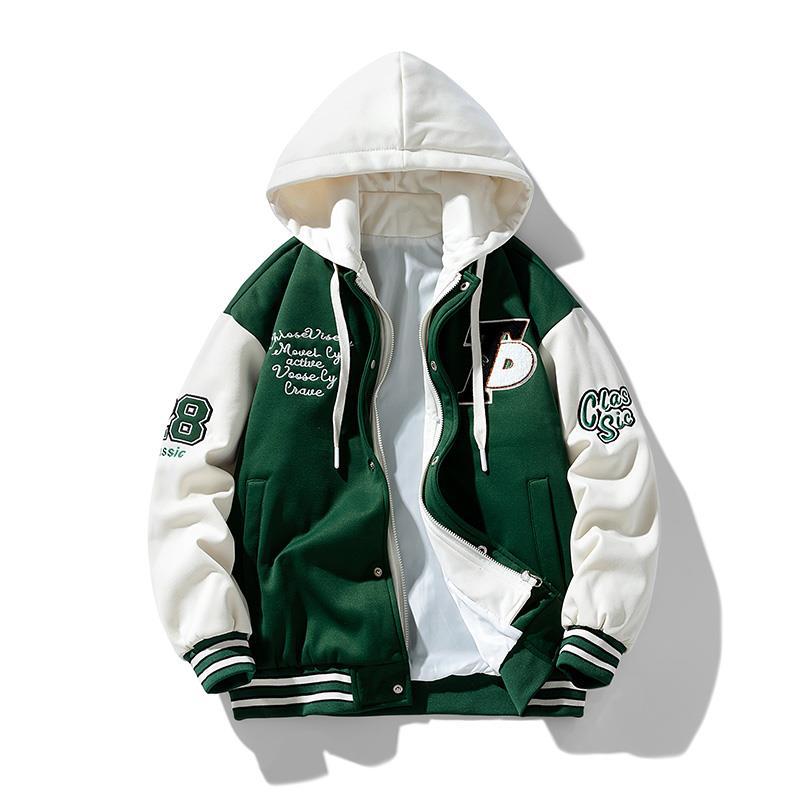 Herrenbekleidung Frühling und Herbst Baseballjacke im Hong Kong-Stil für Herren, lässige Oberteile, hübscher, trendiger, lockerer Mantel für Herren, hübsche Freizeit_voghion.com