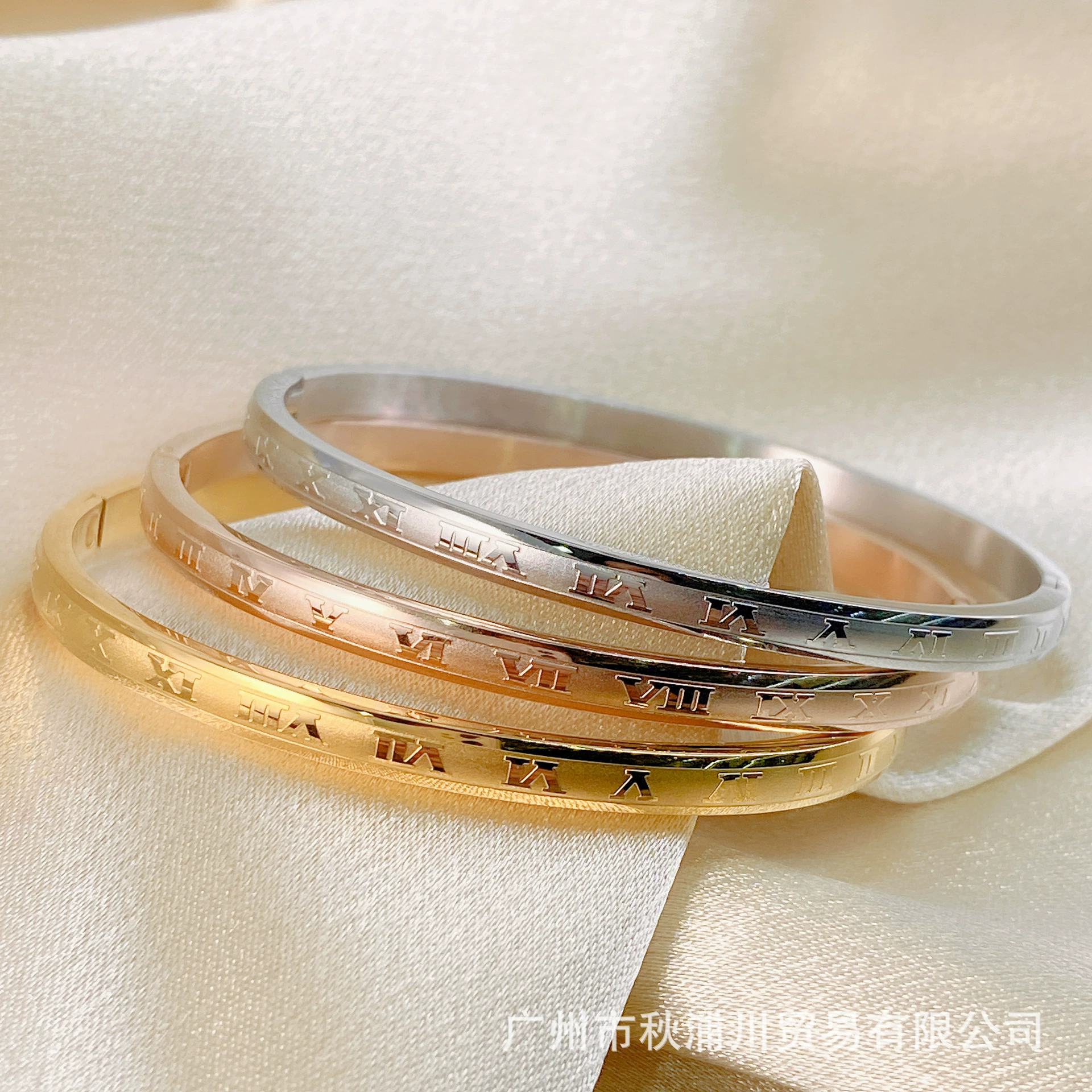П Bracelet stainless steel, Korean style, simple and elegant design, 16cm