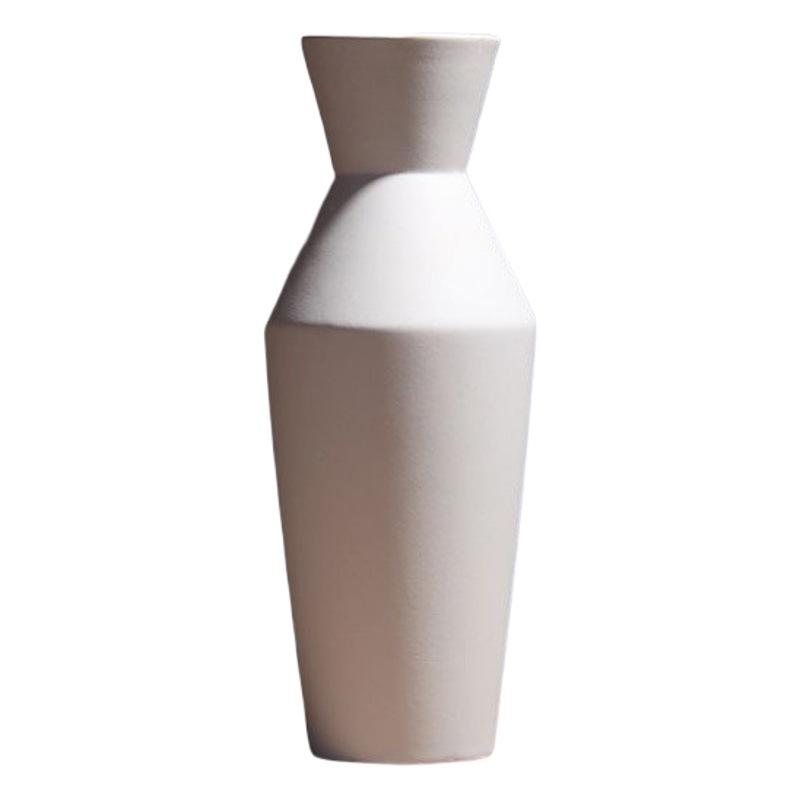 Creativo simple florero de cerámica en blanco y negro arreglo de flores Nordic ins estilo decoración geométrica forma especial-dispositivo de flores en forma