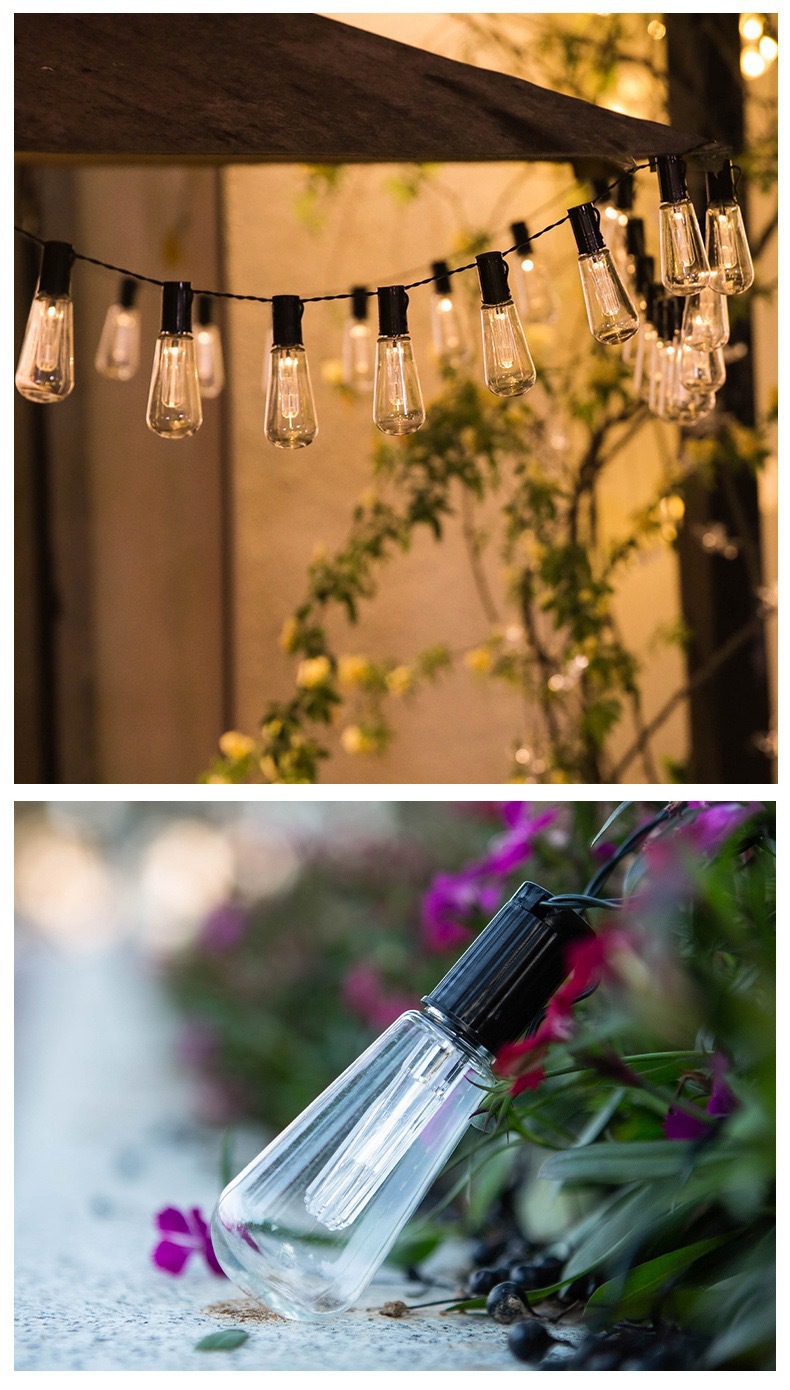 Luci a LED solari e USB - Luci da campeggio impermeabili per esterni, luci decorative per giardino, patio, tenda e tendaggi_voghion.com