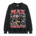 Washed black crew neck sweatshirt