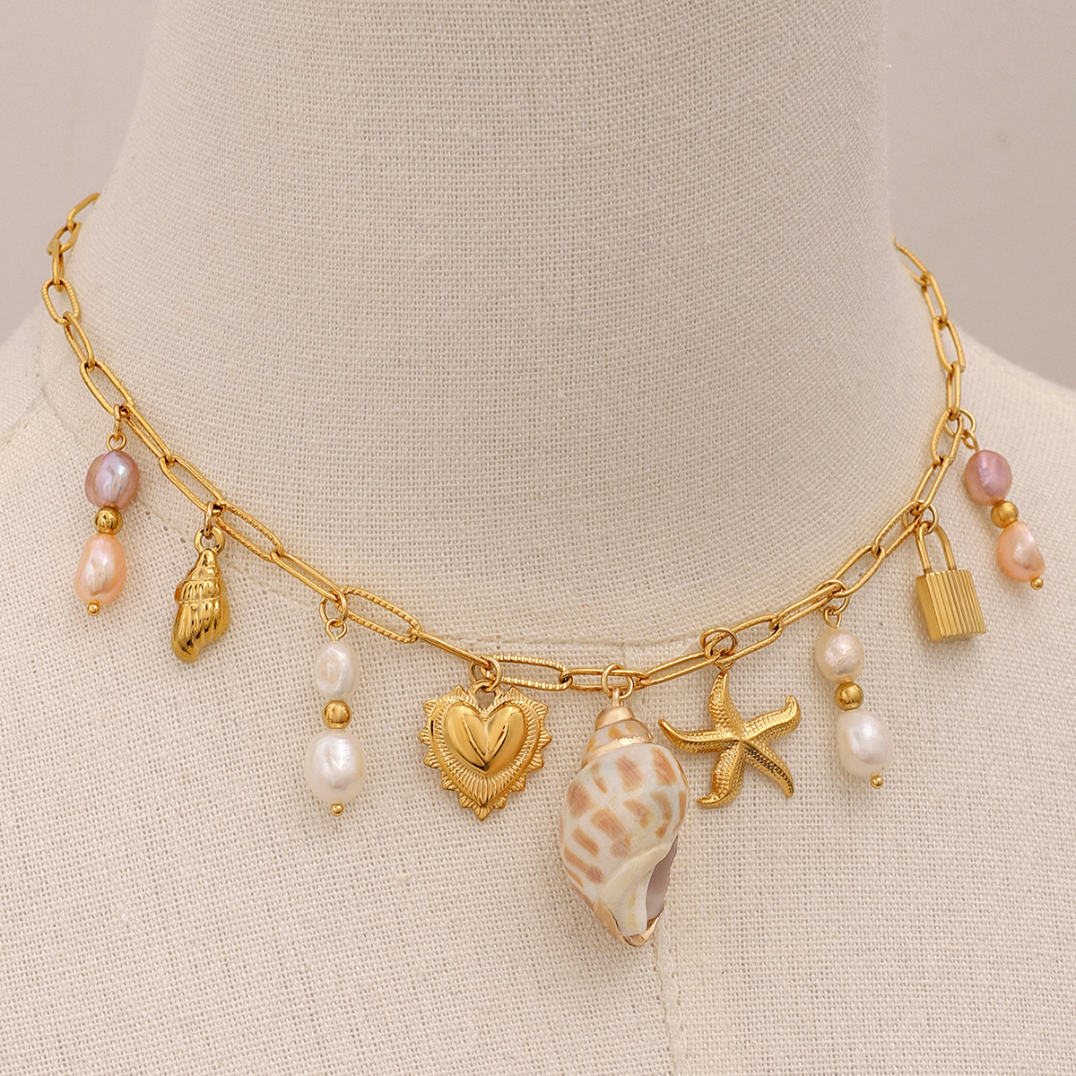 Collar con Colgante de Corazón de Acero Inoxidable Jieding, Collar con Perla, Joyería Dulce y Linda, Libre de Impuestos