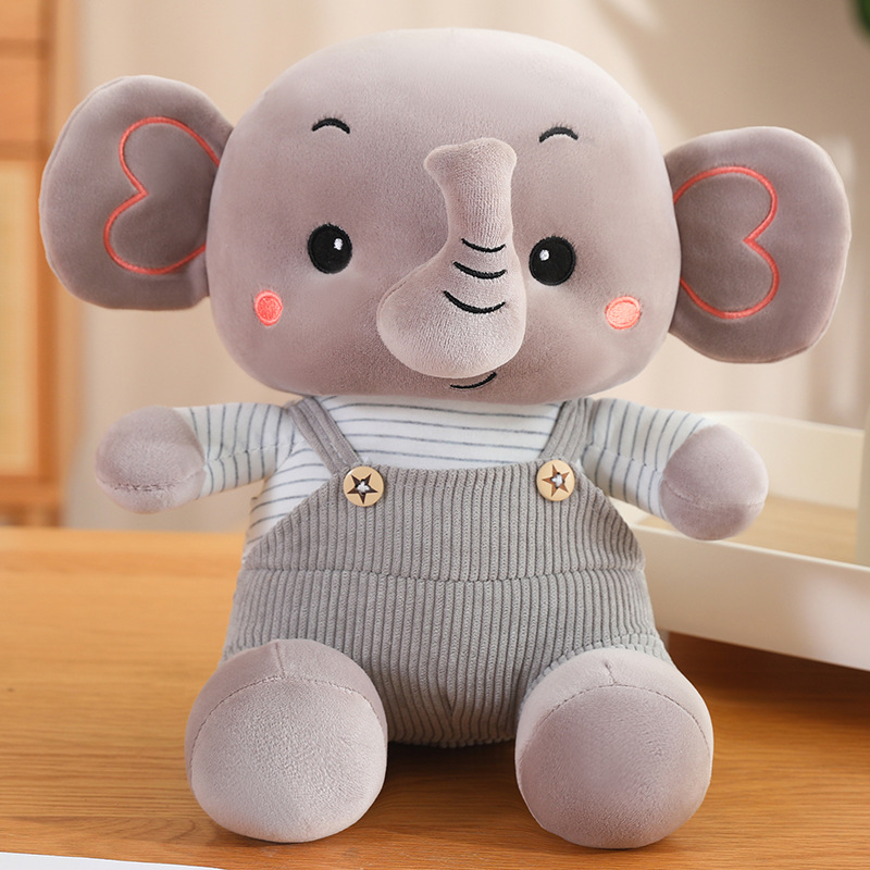 Elefantes lindos juguetes de peluche para vestir muñecas de elefante simulación correa de muñecas de elefante acompañante muñeca máquina de muñecas