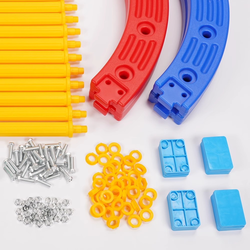 Piezas de accesorios de cuarto de círculo Tornillo de tornillo 4/1 tuerca pequeña Equipo de entrenamiento de integración sensorial para niños Juguetes para niños