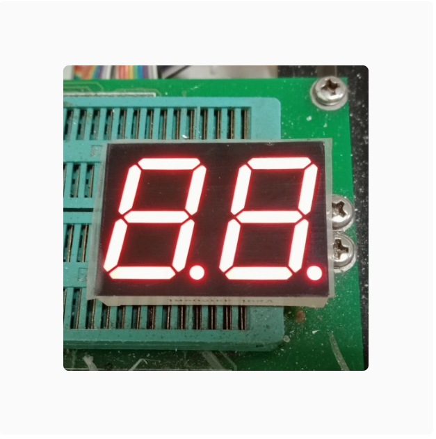 LED 数码管0.8寸 2位 8021AS/AH 共阴 8021BS/BH 共阳 红色 高亮