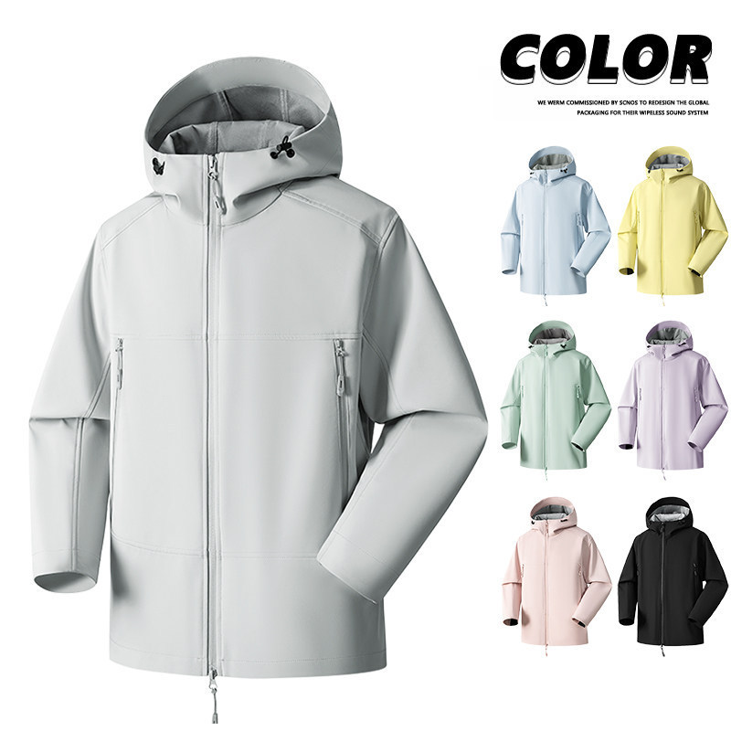 Outdoor windproof and water-resistant softshell jacket, suitable for spring and autumn, unisex design, functional style, ideal for hiking and mountaineering Outdoor windproof and water-resistant softshell jacket, suitable for spring and autumn, unisex design, functional style, ideal for hiking and mountaineering