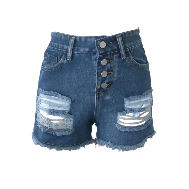 Shorts de Mezclilla para Mujer de Cintura Alta con Lavado para Uso Casual