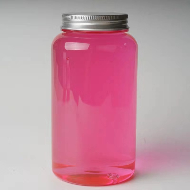 500毫升铝盖PET塑料饮料果汁冷泡茶透明加厚一次性饮品