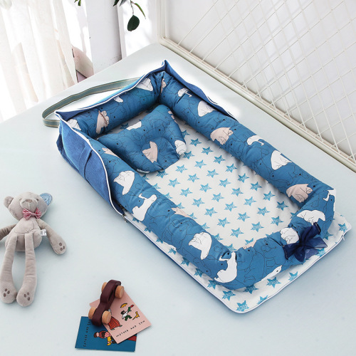 Cross-border baby bed, middle bed, newborn bio-mimetic uterus bed, bed, storage, molding pillow, bag-type baby bed