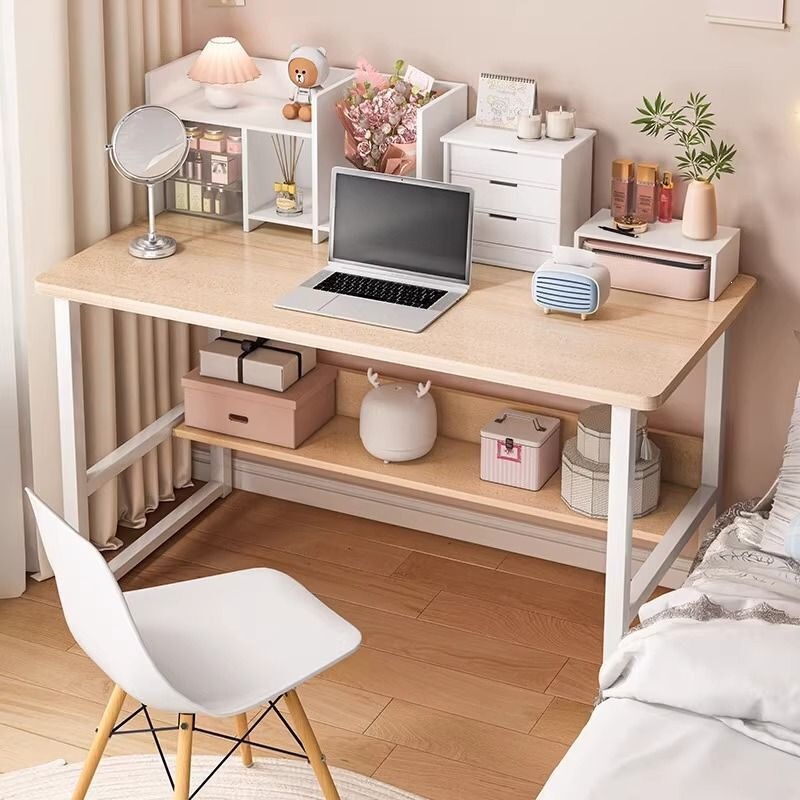 Home Office Desk, Small Table, Simple Rental House Dormitory Table, Bedroom Desk for Girls, Computer Desk for Studying, Writing, and Office Work Home Office Desk, Small Table, Simple Rental House Dormitory Table, Bedroom Desk for Girls, Computer Desk for Studying, Writing, and Office Work