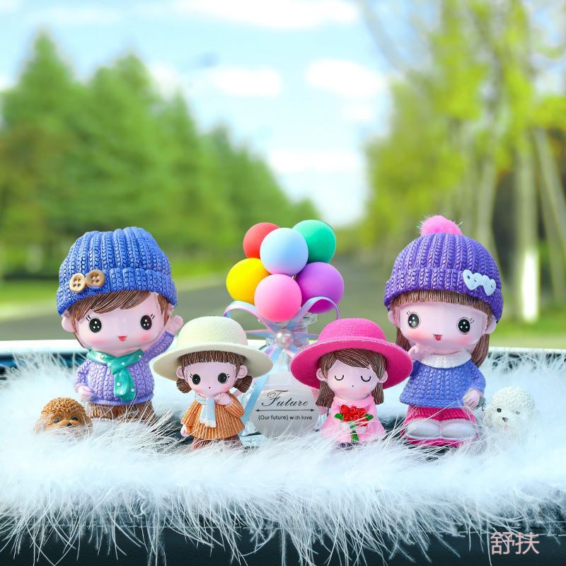 자동차 인테리어 액세서리 장식품 자동차 장식 제품 센터 콘솔 창조적 인 고급 남성과 여성의 자동차 귀여운 자동차 장식