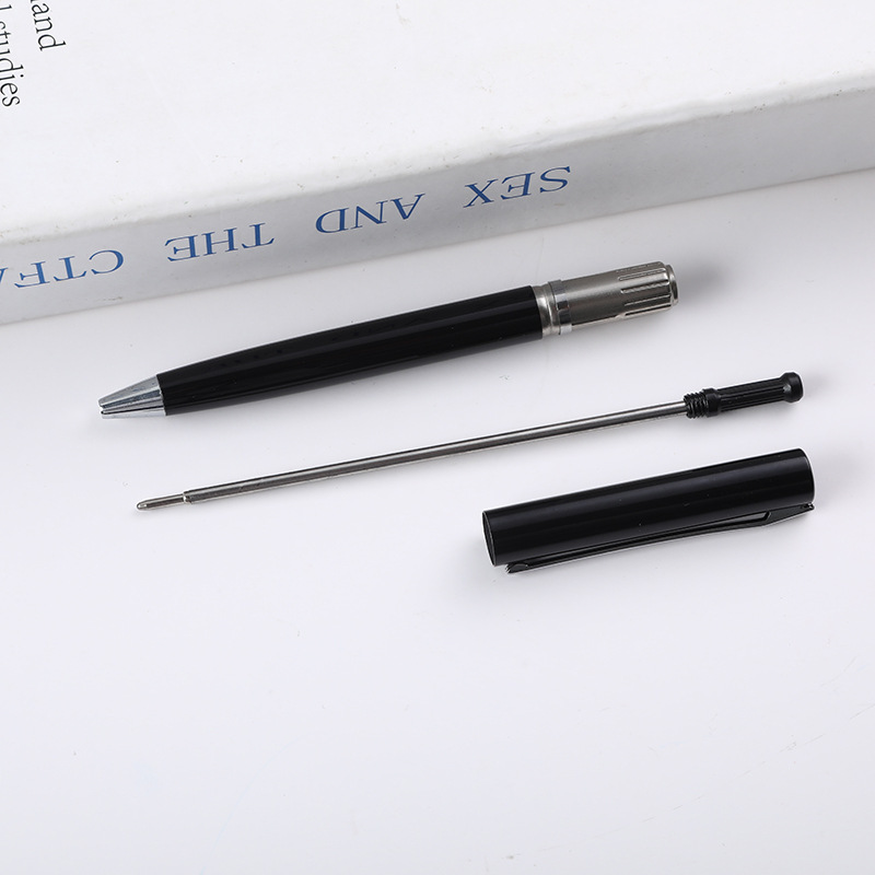 En stock bolígrafo de hotel pluma fina pluma de firma de metal regalo de negocios letras Logotipo de alta gama de publicidad pluma de metal