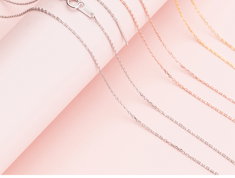 2g Weight 1 Piece 925 Sterling Silver Cable Chain Chain Chain Classic Style Geometric