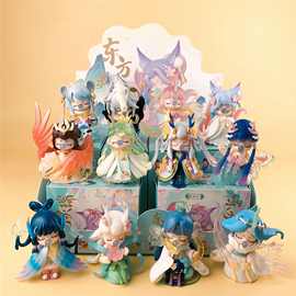 若来东方灵瑞 现货秒发 盲盒手办小玩具九尾狐桌面摆件公仔玩偶