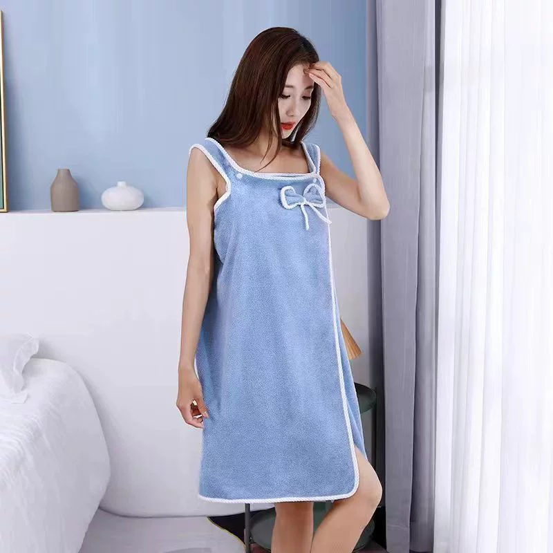 Коралловая бархатная баня юбка мягкая впитывающая и утолщенные халаты Взрослые могут носить банные полотенца женщины быстросохнущие одежды