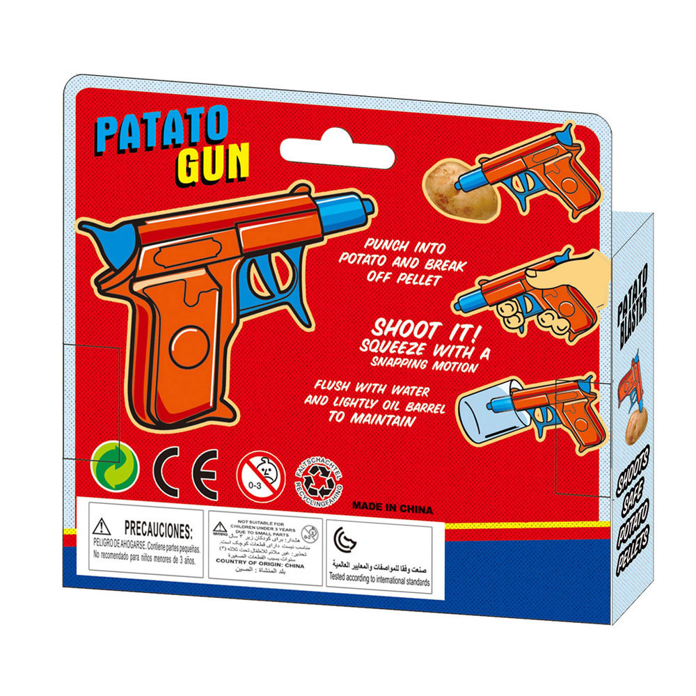 Nueva pistola de patata nueva pistola de patata exótica creativa descompresión pistola entera al aire libre tiro Juguetes