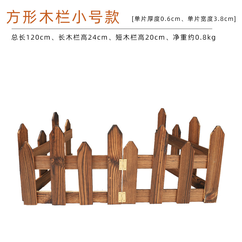 Carbonizado anti-corrosión partición de jardín valla de madera valla de jardín cerca del suelo del jardín Jardinería Paisaje ronda pila de madera