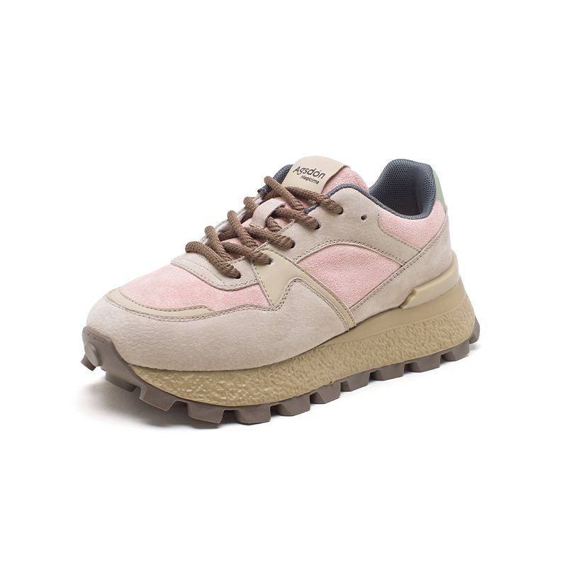 Zapatos antiguos León Deng Aegum mujeres 2025 nuevo otoño retro retro de suela gruesa zapatos de entrenamiento deportivo de montaña casual zapatos